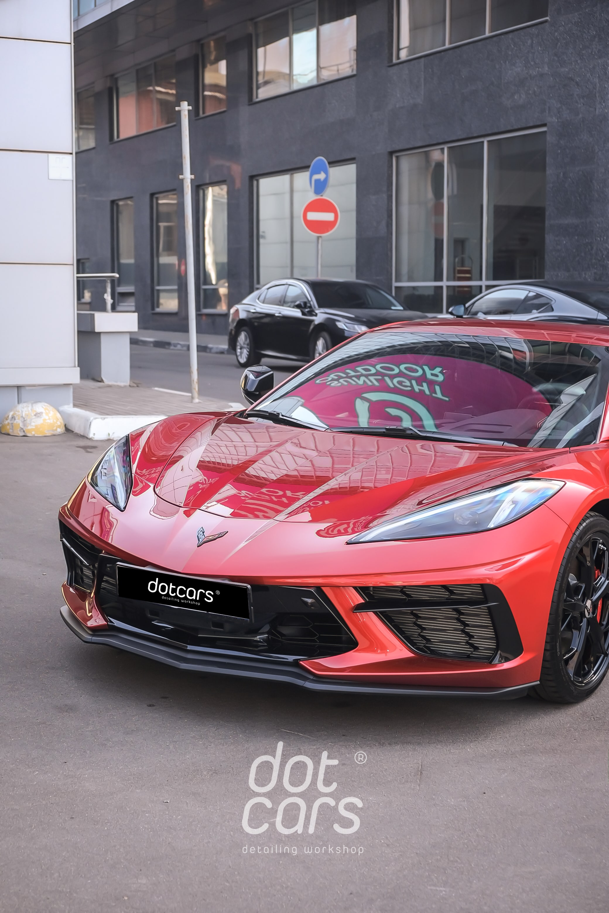 Chevrolet Corvette – самый известный американский спорткар оклеен в плёнку  Vega в детейлинг-центре Dotcars